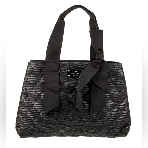Kate Spade quilted Grosgrain Ribbon Bow Black tote bag - Picture 3 of 14